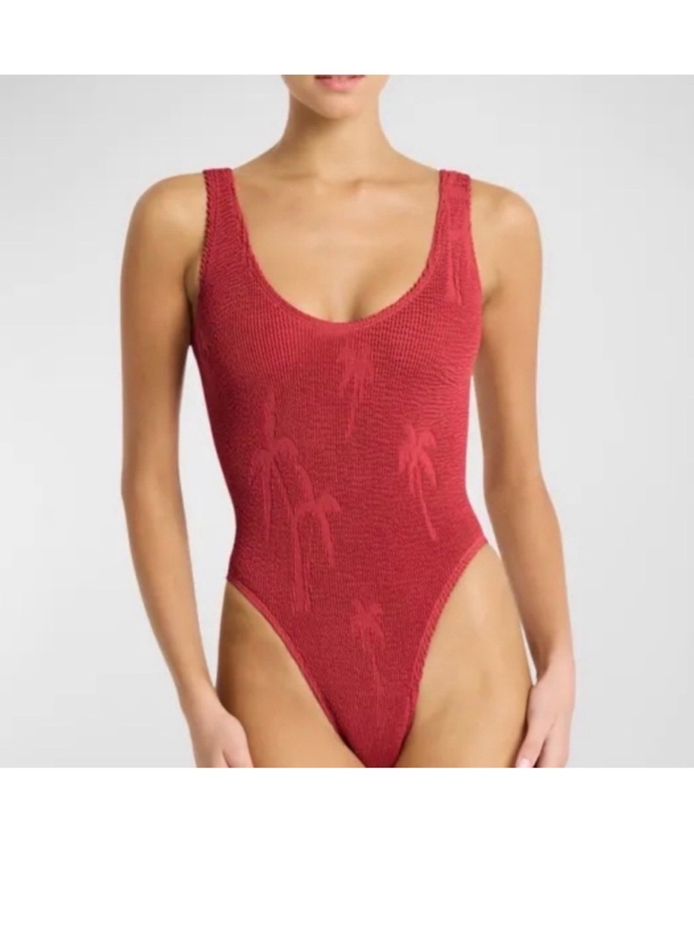 Bond-eye palm tree one piece bikini